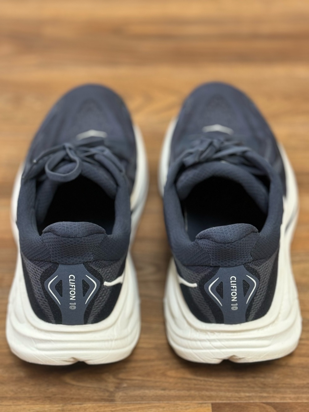 HOKA Clifton 10 Men’s Running Shoes Navy White Size 13D Road Running - Picture 6 of 11